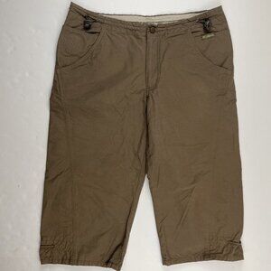 Columbia Capri Pants Women's Small 18” Inseam Cinch Waist/Hem Nylon Cotton Hike